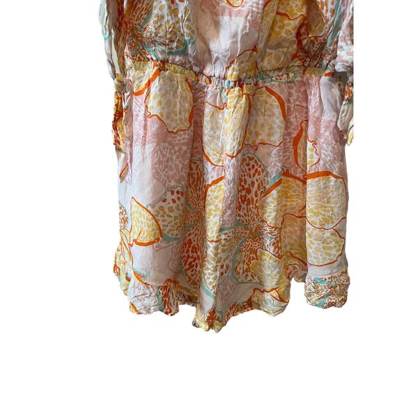 MINKPINK Revolve Summer Shorts Romper Playsuit Pink Yellow S - Picture 4 of 9